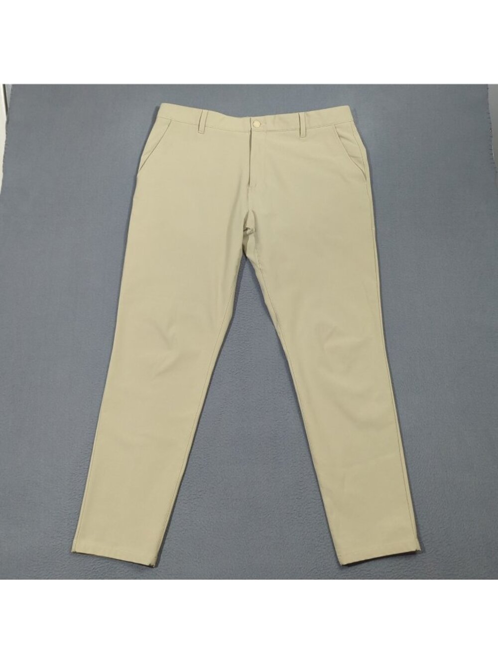 Rhone Pants Men's 38x33 Fits 38x31 Beige Commuter Slim Performance Stretch Golf